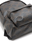 Pre-Loved Triomphe Backpack Triomphe Coated Canvas with Silver Hardware, Black and Brown