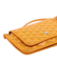 Pre-Loved Plumet Crossbody Bag Goyardine Coated Canvas with Silver Hardware, Yellow