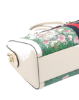 Pre-Loved Ophidia Handbag Floral Print Coated Canvas Small with Gold Hardware, White/Green/Pink