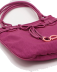 Pre-Loved Diorissimo Tote Oblique Coated Canvas with Silver Hardware, Magenta