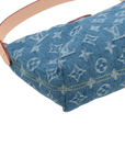 Pre-Loved Pochette Accessoires Pochette Monogram Denim with Gold Hardware, Blue