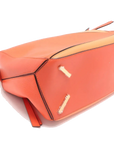 Pre-Loved Puzzle Handbag Colorblock Leather Medium with Gold Hardware, Orange
