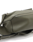 Pre-Loved Puzzle Crossbody Bag Leather Small with Silver Hardware, Khaki Green