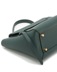 Pre-Loved Belt Bag Handbag Leather Micro with Gold Hardware, Dark Green