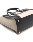 Pre-Loved Luggage Tote Leather Micro with Gold Hardware, Tricolor