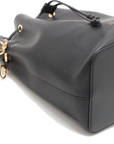 Pre-Loved Mon Tresor Bucket Bag Leather Small with Gold Hardware, Black