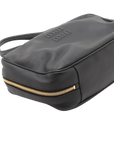 Pre-Loved Bowling Bag Handbag Leather with Gold Hardware, Black