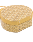 Pre-Loved Petite Boite Chapeau Handbag Goyardine Coated Canvas Mini with Gold Hardware, Yellow