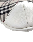 Pre-Loved Nova Check Hobo Shoulder Bag Nova Check Coated Canvas Small with Silver Hardware, Beige Multicolor