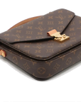 Pre-Loved Pochette Métis Crossbody Bag Monogram Coated Canvas with Gold Hardware, Brown