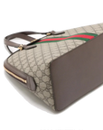Pre-Loved Ophidia Handbag Monogram Coated Canvas Medium with Gold Hardware, Beige/Ebony