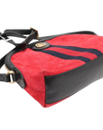 Pre-Loved Ophidia Crossbody Bag Suede Small with Gold Hardware, Red