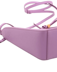 Pre-Loved Hammock Hobo Crossbody Bag Leather Mini with Gold Hardware, Purple