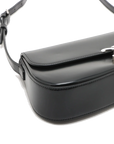Pre-Loved Triomphe Shoulder Bag Leather with Silver Hardware, Black