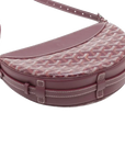 Pre-Loved Belvédère Crossbody Bag Goyardine Coated Canvas PM with Silver Hardware, Burgundy