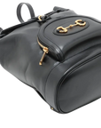 Pre-Loved Horsebit 1955 Backpack Leather with Gold Hardware, Black