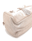Pre-Loved Shimmer Comète Shoulder Bag Monogram Leather with Silver Hardware, Pink