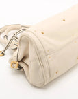 Pre-Loved Paddington Handbag Leather Medium with Aged Gold Hardware, Ivory