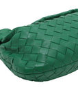 Pre-Loved Jodie Handbag Intrecciato Leather Mini with Gold Hardware, Green