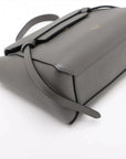 Pre-Loved Belt Bag Handbag Leather Micro with Gold Hardware, Grey
