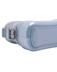 Pre-Loved Gabrielle Shoulder Bag Quilted Leather Small with Mixed Gold and Silver Hardware, Iridescent Blue