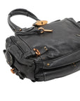 Pre-Loved Paddington Handbag Leather with Aged Gold Hardware, Black