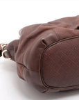Pre-Loved Sukey Handbag Diamante Leather with Gold Hardware, Brown