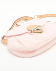 Pre-Loved Sunshine Crossbody Bag Monogram Denim Mini with Gold Hardware, Pink