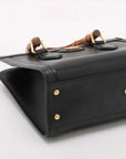 Pre-Loved Diana Bamboo Tote Leather Small with Gold Hardware, Black