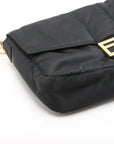 Pre-Loved Mamma Baguette (Fendi x Porter) Shoulder Bag Nylon Large with Gold Hardware, Black