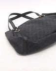 Pre-Loved Abbey D-Ring Tote GG Monogram Coated Canvas with Gold Hardware, Black