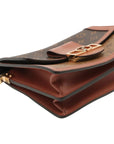 Pre-Loved Dauphine Shoulder Bag Monogram Coated Canvas MM with Gold Hardware, Brown
