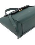 Pre-Loved Belt Bag Handbag Leather Micro with Gold Hardware, Green