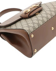 Pre-Loved Horsebit 1955 Handbag Monogram Coated Canvas with Gold Hardware, Beige/Brown