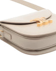 Pre-Loved Triomphe Besace Crossbody Bag Leather Small with Gold Hardware, Beige