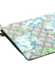 Pre-Loved GG Blooms Zip Pouch Pochette Monogram Coated Canvas with Silver Hardware, Beige Multicolor