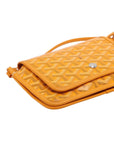 Pre-Loved Plumet Crossbody Bag Goyardine Coated Canvas with Silver Hardware, Yellow