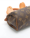 Pre-Loved Mini Speedy Handbag Monogram Coated Canvas Mini with Gold Hardware, Brown