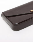 Pre-Loved Pochette Félicie Crossbody Bag Monogram Patent Leather with Gold Hardware, Amarante