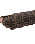 Pre-Loved Mia Shoulder Bag Zucca Coated Canvas with Gold Hardware, Brown