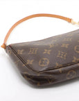 Pre-Loved Pochette Accessoires Cerises Pochette Monogram Coated Canvas with Gold Hardware, Brown