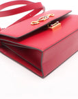Pre-Loved Zumi Shoulder Bag Leather Small with Gold Hardware, Red
