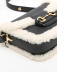 Pre-Loved Horsebit 1955 Shoulder Bag Leather Small with Gold Hardware, Black