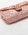 Pre-Loved GG Marmont Shoulder Bag Quilted Sequins Mini with Silver Hardware, Pink