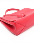 Pre-Loved Lockme II Handbag Leather with Silver Hardware, Red