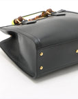 Pre-Loved Diana Bamboo Tote Leather Small with Gold Hardware, Black