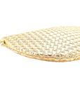 Pre-Loved Sardine Shoulder Bag Intrecciato Leather Mini with Gold Hardware, Gold