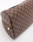 Pre-Loved Ribera MM Handbag Damier Coated Canvas MM with Gold Hardware, Brown