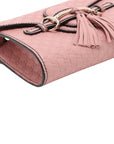 Pre-Loved Emily Crossbody Bag Microguccissima Leather Mini with Gold Hardware, Pink