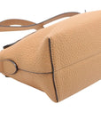 Pre-Loved Selleria Peekaboo Crossbody Bag Leather Mini with Silver Hardware, Tan